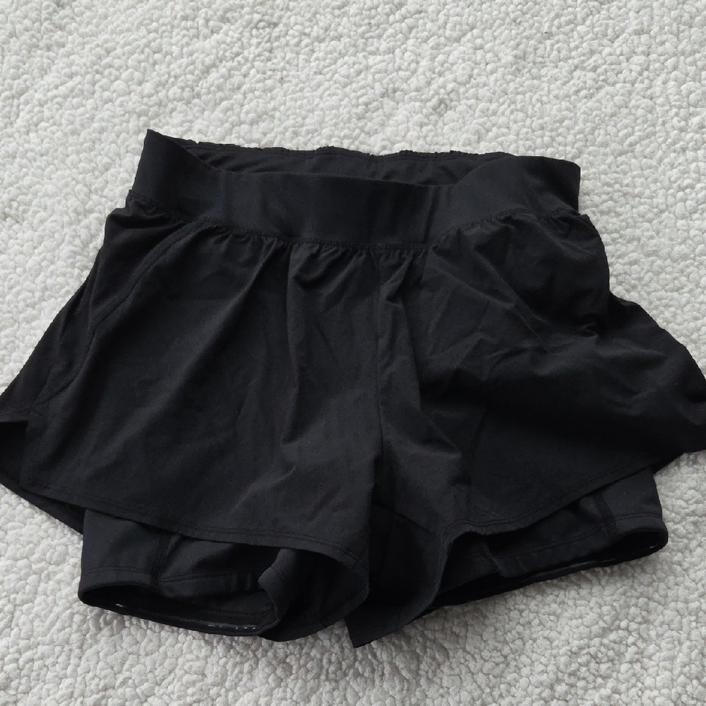 Rei Co-op Small 2 In 1 Bike Paded Women's Black Athletic Shorts